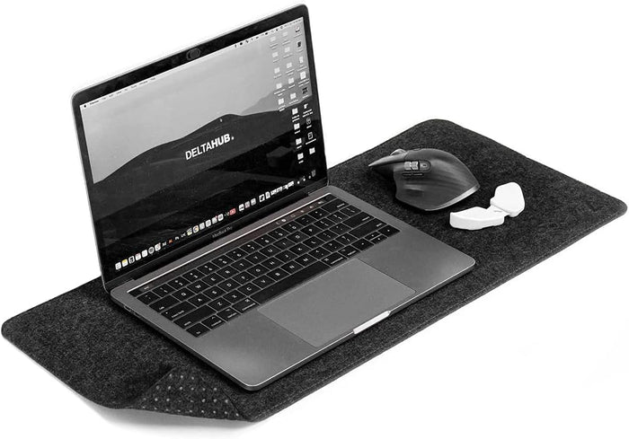 DELTAHUB - Minimalistic Felt Desk Protective Pad, Easy Glide, Long Lasting