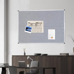 VIZ-PRO Large Fabric Bulletin Board/Foldable Notice Board Felt Gray, 60 X 48 - Image 6