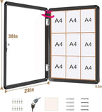 Mifuro 38"x28" Enclosed Bulletin Board, Lockable Weather-Resistant Aluminum - Image 5