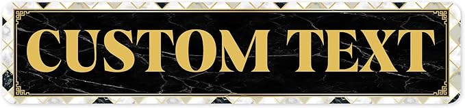 Custom Sign, Custom Street Sign, 11 Font Colors, 13 Font Styles, 4 Hole Options by MySignCenter