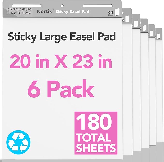 Nortix Sticky Easel Pads, Anchor Chart Paper, Chart Paper by Nortix
