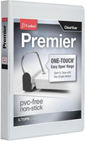 Cardinal 3 Ring Binder, 1 Inch Premier Easy Open Binder, ONE-Touch Locking by TOPSProducts