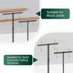 4x8 ft overhead garage storage rack,750lbs weight capacity, package contents