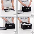 PRANDOM Storage Boxes with Lids Fabric Collapsible Storage Bins Organizer - Image 5