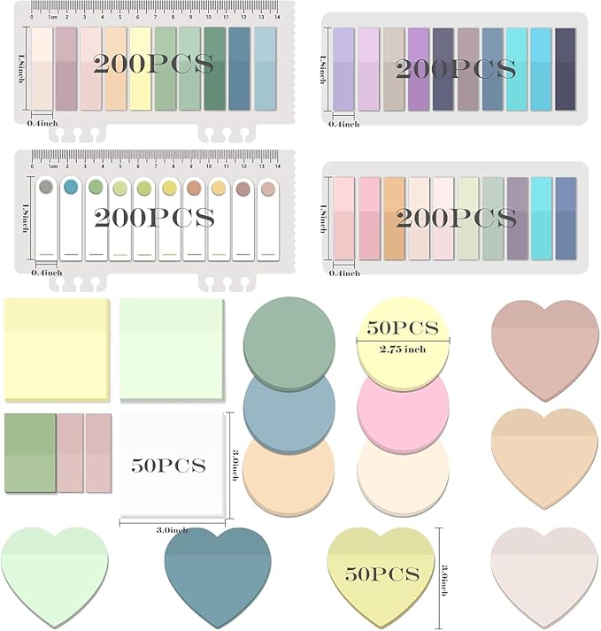 BAYTORY 1700 Sheets Transparent Sticky Notes, Self-Adhesive Translucent - Image 2