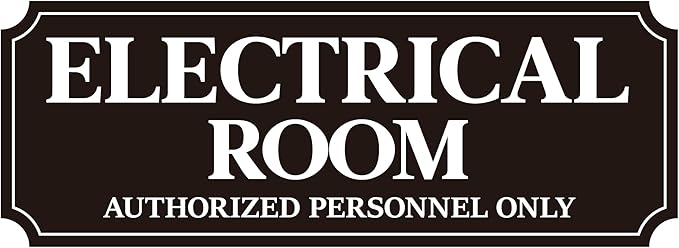Electrical Room Door Sign for Business，Self-Adhesive Durable Modern Electrical by LUHIMO
