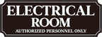 Electrical Room Door Sign for Business，Self-Adhesive Durable Modern Electrical by LUHIMO