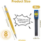 feelake 8 PCS Metal Mechanical Pencil, Durable 0.9mm Drafting Pencil, Comes - Image 2