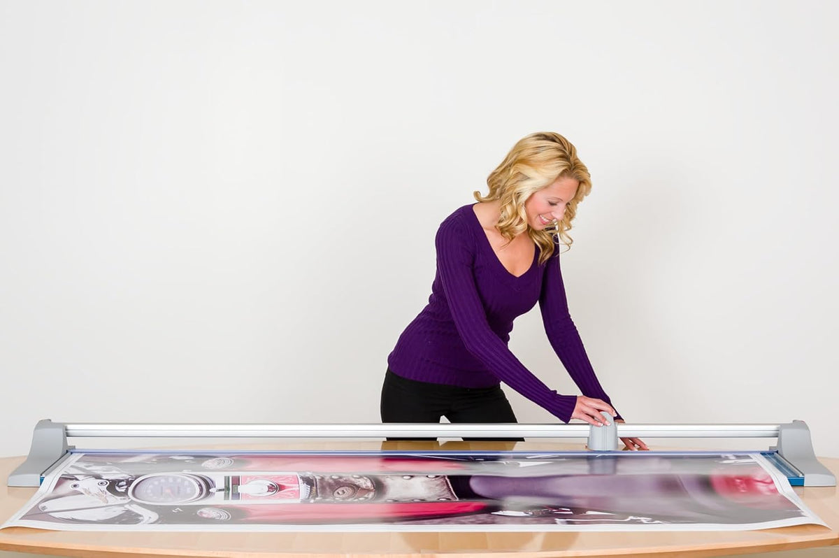 Dahle 472 Premium Rolling Trimmer, 72" Cut Length, 12 Sheet Capacity, Se...