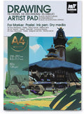 TRANSON Artist Mix Media Sketchbook Marker Pad, 8.3”x11.7” 40 Sheets A4 Art by Transon