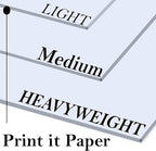 Print It - Vellum Bristol Colored Cardstock Cover Paper, 67 Lb, 8.5" X 11” - Image 2