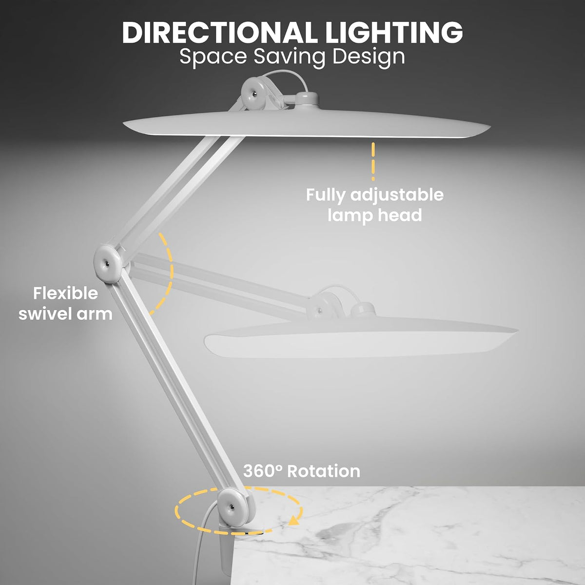 3000 Lumens Adjustable LED Desk Lamp & Task Lamp - Bright, Dimmable Light...