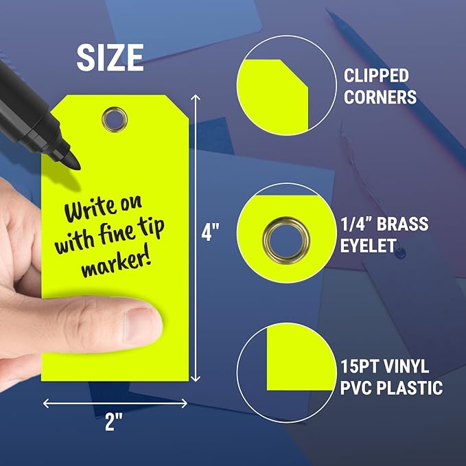 Tags 4 Less 15 Mil Waterproof Plastic Tags, Outdoor Tagging, Equipment Labeling - Image 3