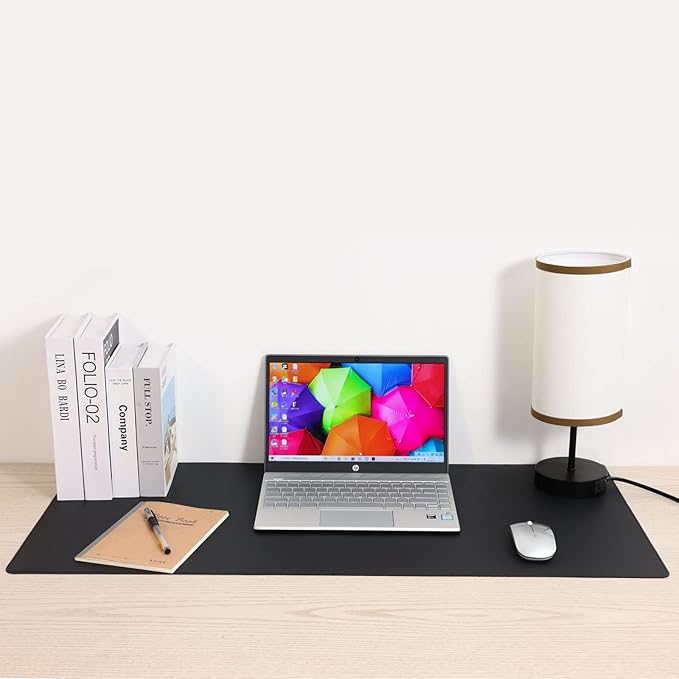 Wolaile Desk Blotter Pad, 27x13 inch PU Leather Computer Mouse Mat, Non-Slip - Image 8