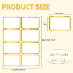 Yeachlaing 2" x 3" 200 PCS Name Labels, Waterproof Blank Name Tag Stickers - Image 2