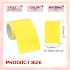 PATIKIL 2 x 3 Inch Rectangle Inventory Color Coding Labels 1 Roll, Square - Image 2