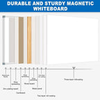 H-Qprobd 6'x4' Large Magnetic White Board Dry Erase Whiteboard - Image 2