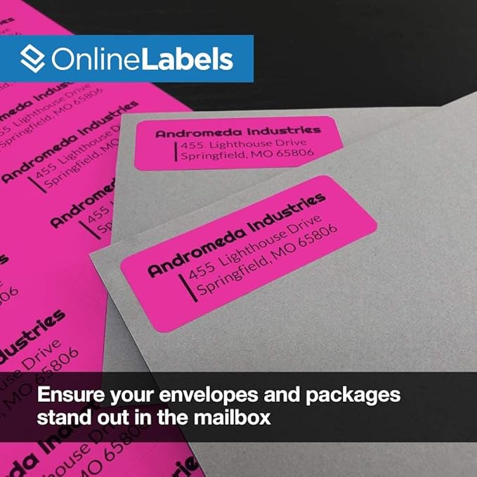 Neon Pink Address Labels - Image 3