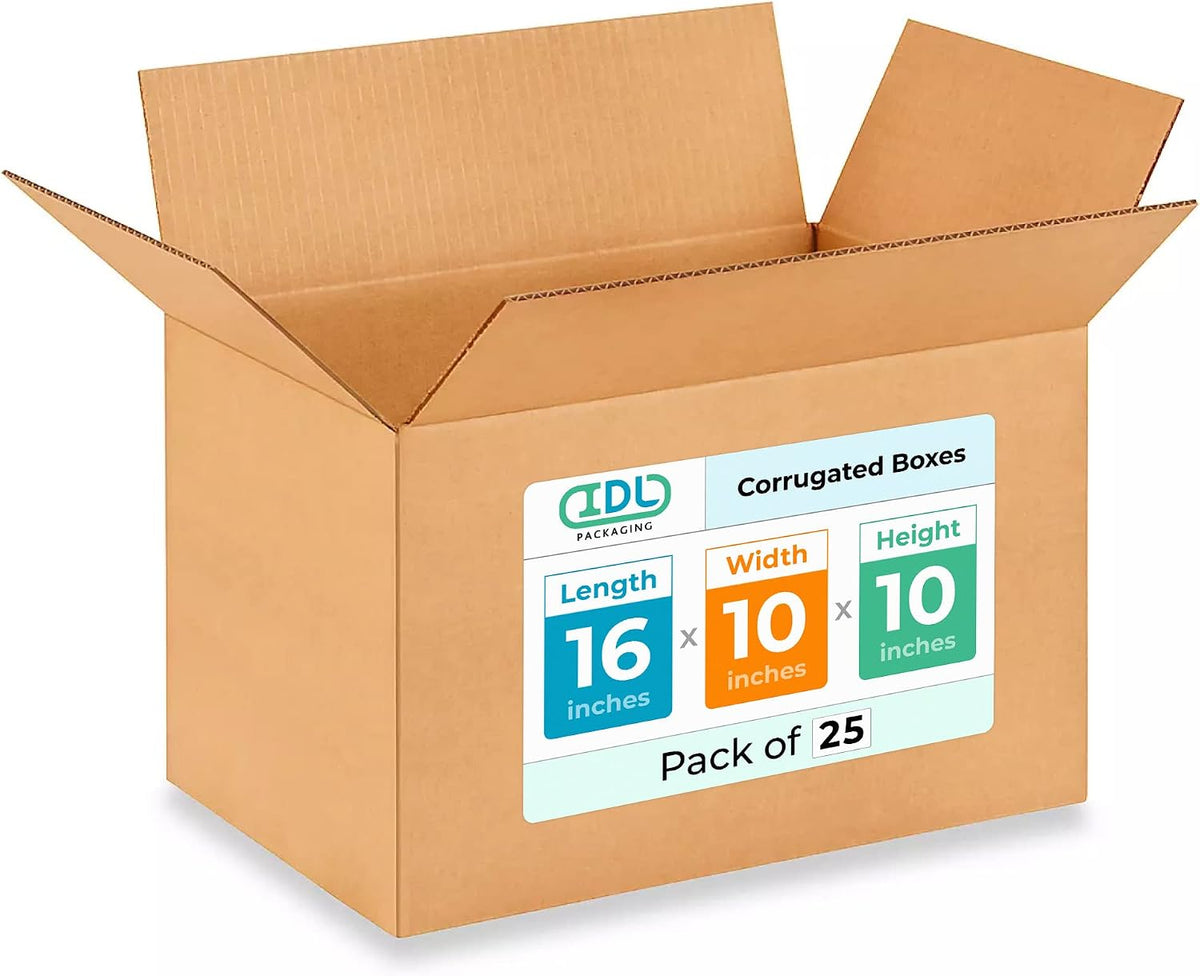 Medium Shipping & Moving Boxes 16"L x 10"W x 10"H