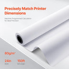 VEVOR 24 in x 150 ft Plotter Paper, 6 Rolls, 20 LB Bond, Architectural D/E - Image 3