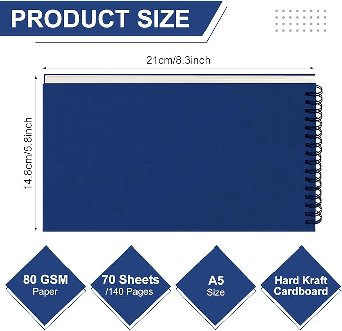 Engrowtic Dot Grid Notebook Top Spiral Notebook A5 Size Bullet Dotted Paper - Image 2