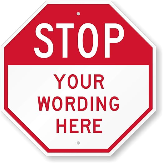 SmartSign Custom STOP Sign 18"x18" 3M Laminated EG Reflective 80 mil Aluminum by SmartSign
