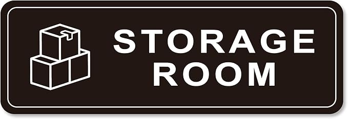 Storage Room Door Sign for Business and Home, Self-Adhesive Durable Modern by LUHIMO