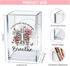 Vgrti It's Okay Only Breathe Acrylic Cosmetic Pencil Pen Holder Cup, Skeleton - Image 2