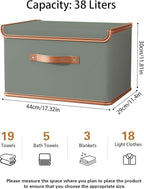 Tuza 4 Pack Storage Bins with Lids, Collapsible Closet Organizer Container - Image 2