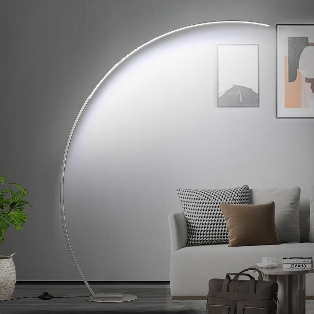 Dimmable LED Floor Lamp with 3 Color Temperatures, Ultra Bright 2000LM Brushe...