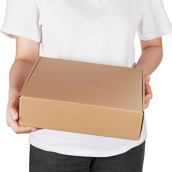 PHAREGE 11x9x3 inch Shipping Boxes Bulk 25 Pack Brown, Tab Lock Tuck Top Mailer - Image 4