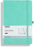 POPRUN A5 Lined Journal Notebooks, Leather Hardcover Thick Notebook by POPRUN