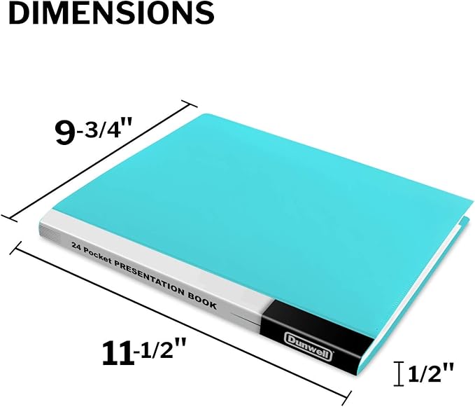 Dunwell Presentation Binder 24-Pocket, Displays 48 Pages, 8.5x11 Portfolio - Image 5