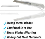 WEKOIL 9mm Snap Off Utility Knife 3 Pack High Hardness Retractable Box Cutters - Image 4