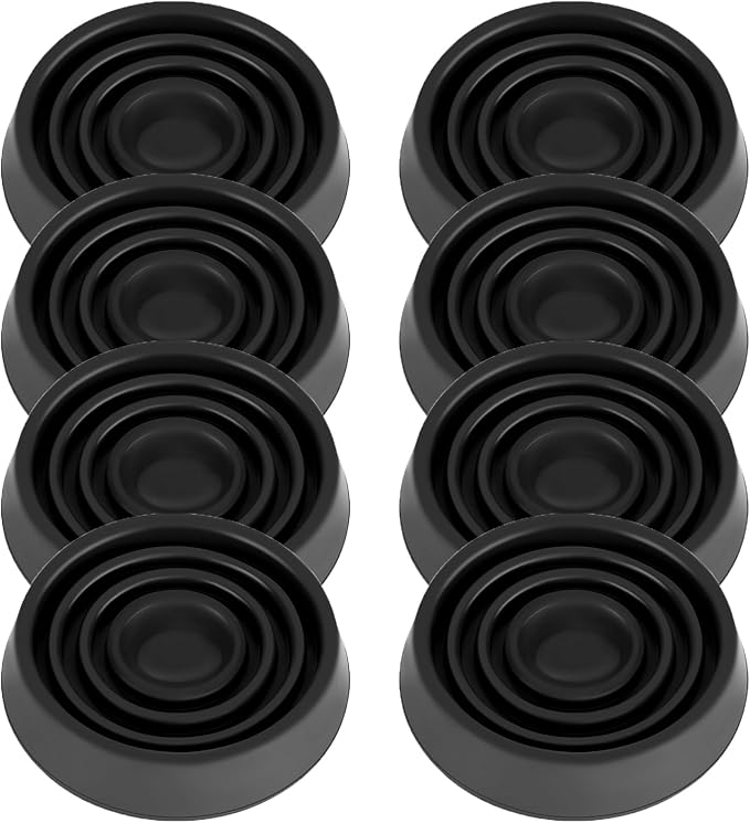 Furniture Coasters, 1.5X1.5 Rubber Caster Cups Non Slip Furniture Pads Non Skid by VOCOMO