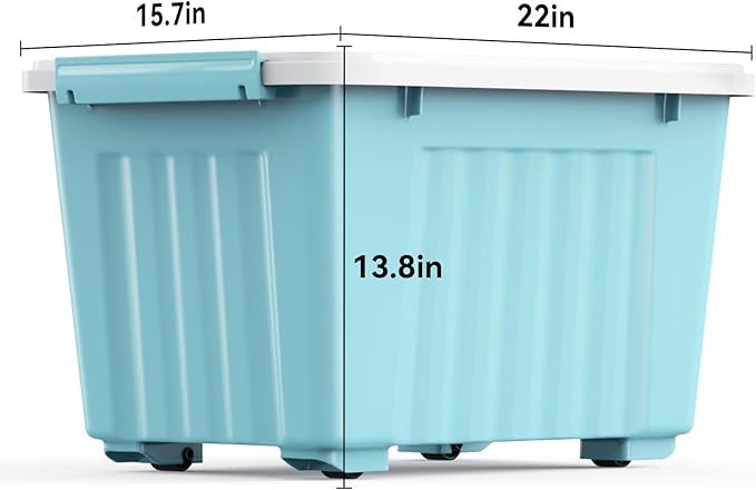 Nazhura 72 Quart Plastic Storage Bin, Stackable and Nestable Storage Boxes - Image 3