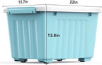 Nazhura 72 Quart Plastic Storage Bin, Stackable and Nestable Storage Boxes - Image 3