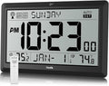 Wall Clock Atomic with Indoor Outdoor Temperature Battery Powered, Easy Reading by Hodik