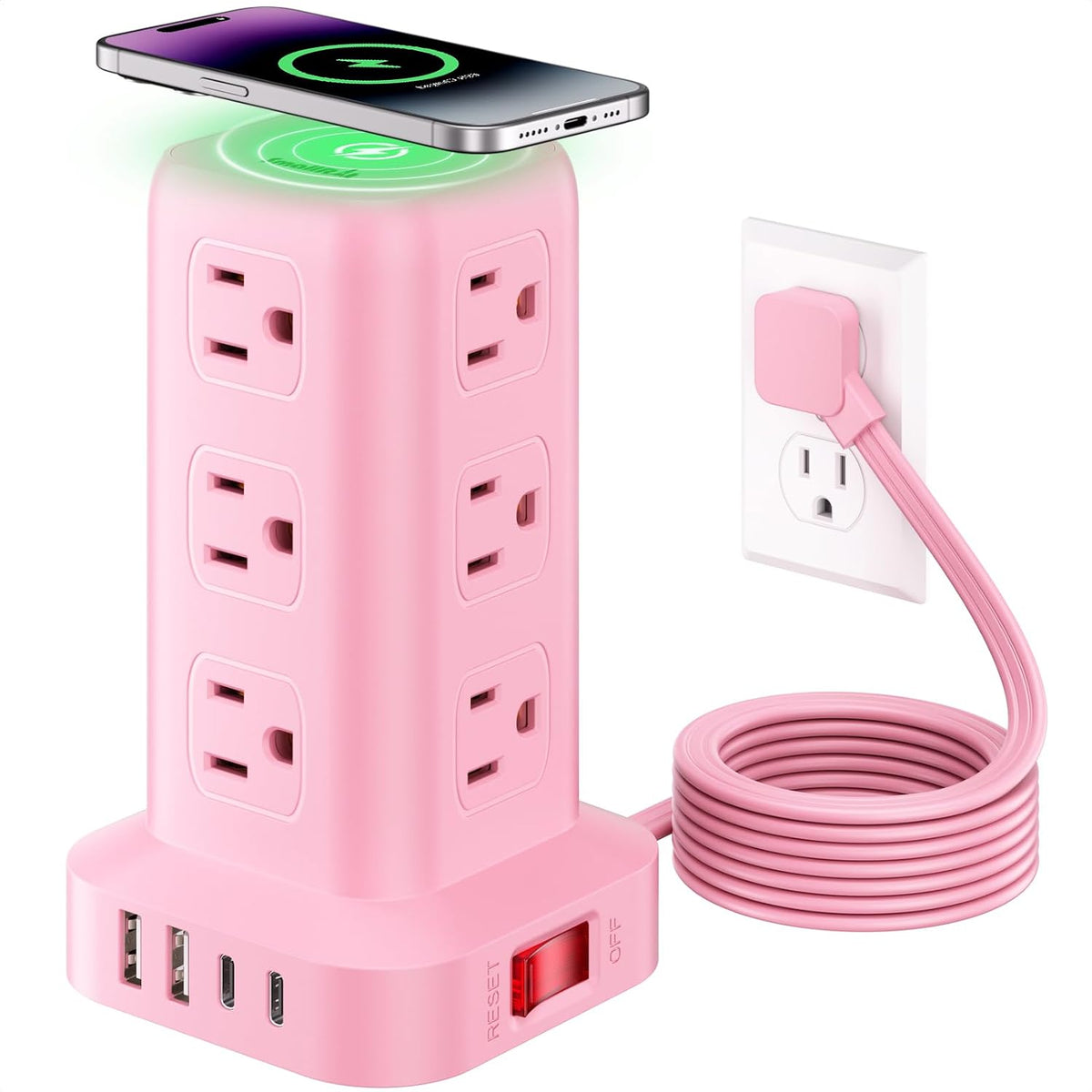 Extension Cord with Multiple Outlets, SMALLRT Outlet Extender with 12 AC Outl...