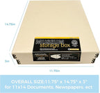 Lineco Museum Archival Storage Box, 11.75x14.75x3 in. Drop Front Design. - Image 2