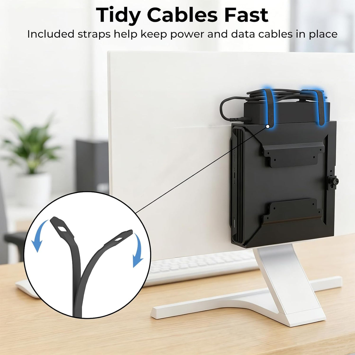 Mini PC VESA Mount for HP with C-Clamp VESA Wall Under Desk or Desk Clamp Mou...