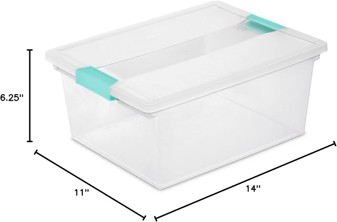 Sterilite Deep Clip Box, Stackable Small Storage Bin - Image 2