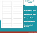 Premium Label Supply White File Folder Labels – 3.4375" x .667" – Laser/Inkjet - Image 4