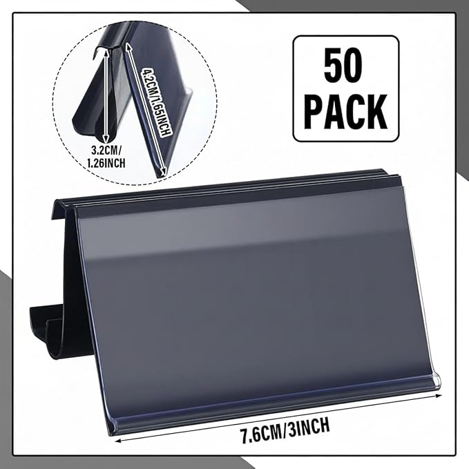 Kathfly 50 Pcs Wire Shelf Label Holders Compatible - Image 2