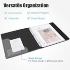 Uquelic 50-Pocket Binder with Plastic Sleeves, High-Capacity Document Organizer - Image 2