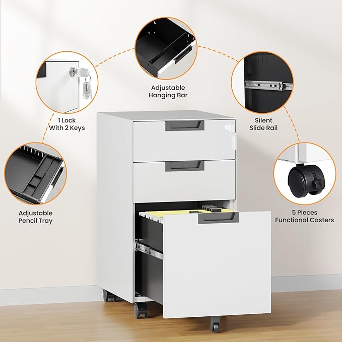AFAIF 3 Drawer File Cabinet - Image 6