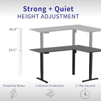 VIVO Electric Corner 75 x 63 inch L-Shaped Standing Desk, Memory Height - Image 3