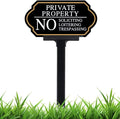 Private Property No Trespassing Sign by DXSIGN