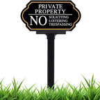 Private Property No Trespassing Sign by DXSIGN