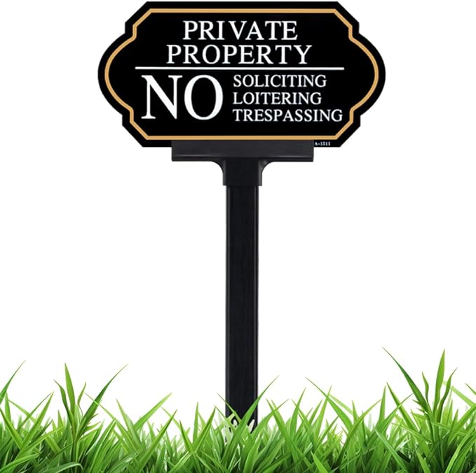 Private Property No Trespassing Sign by DXSIGN
